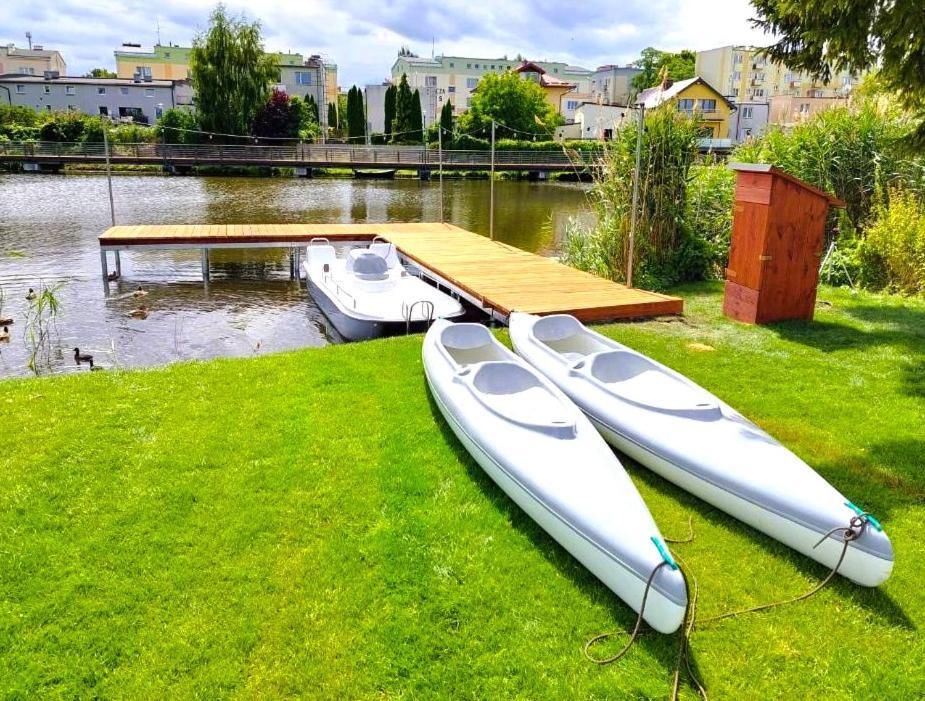4Jeziora - Prywatny Dostep Do Rzeki, Pomost, Ogrodem, Wiata Grillowa, Rowerek Wodny, Kajaki I Sup W Cenie, Parking, Psiaki Dozwolone Илава Экстерьер фото